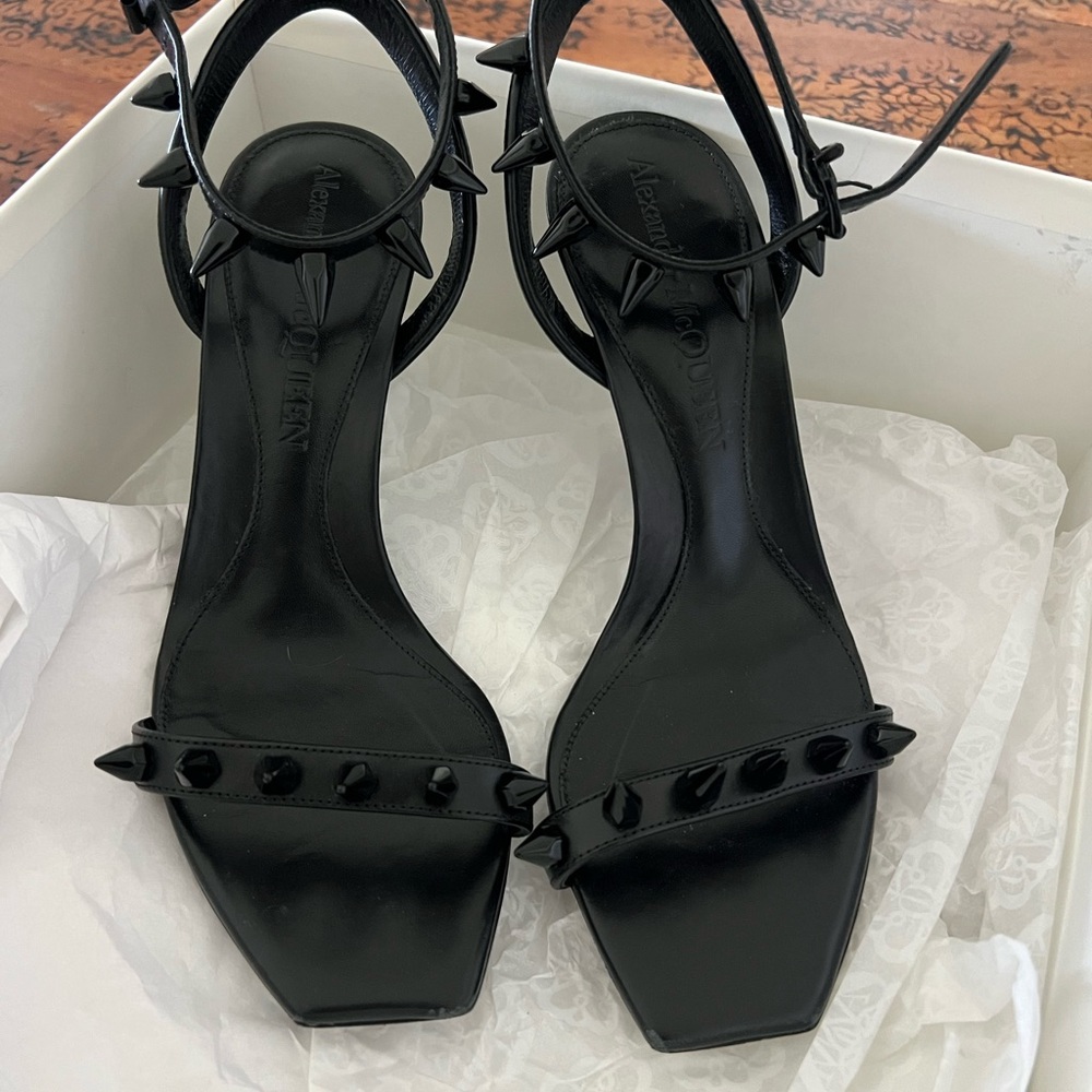 Alexander McQueen Black Spiked Heels